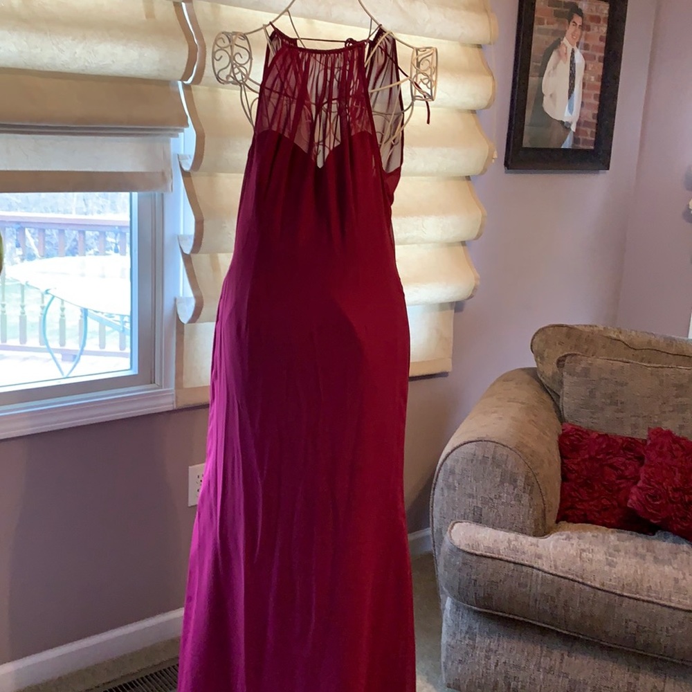 Gorgeous Long maroon dress, smoke & pet free home